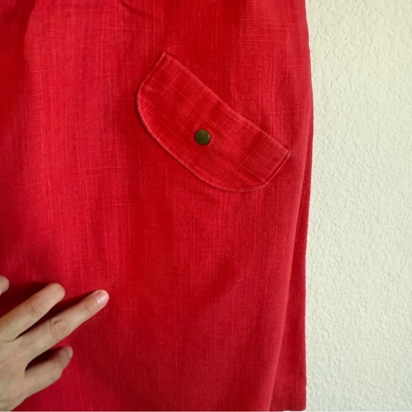 🌺 Cherry Red Cutie! Button-Front Sundress w/ Pockets – Size M🌺Preloved - Picture 6 of 16